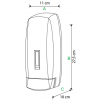 Plastikowy dozownik mydła w płynie 1000 ml WF - wymiary